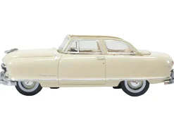 1950 Nash Rambler Custom Landau Convertible (Open) Champagne Ivory 1/87 (HO) Scale Diecast Model Car by Oxford Diecast