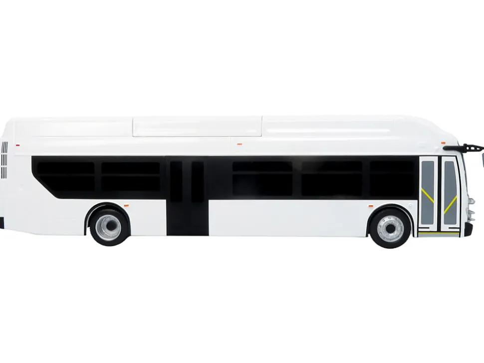 New Flyer Xcelsior Transit Bus Bank White "The Bus & Motorcoach Collection" Limited Edition to 504 Pieces Worldwide 1/43 Model by Iconic Replicas