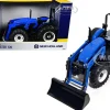 New Holland Workmaster 120 Tractor with Loader Blue 1/16 Diecast Model by ERTL TOMY