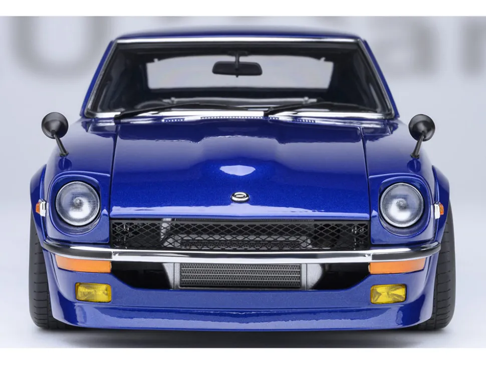 Nissan Fairlady Z RHD (Right Hand Drive) "Akuma No Z" Blue Metallic "Wangan Midnight - Comic #1 Version" Manga 1/18 Model Car by Autoart