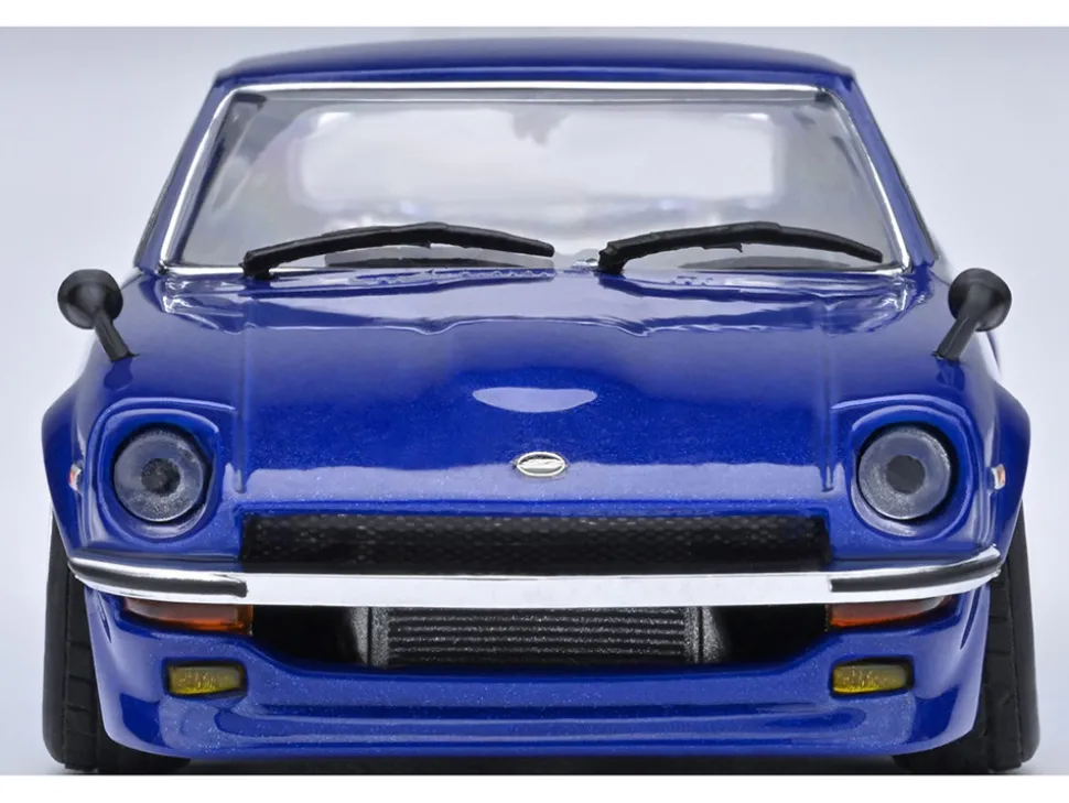 Nissan Fairlady Z RHD (Right Hand Drive) "Akuma No Z" Blue Metallic "Wangan Midnight - Comic #1 Version" Manga 1/64 Model Car by Autoart