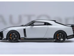 Nissan GT-R50 By ItalDesign Black and White Metallic 1/18 Model Car by Autoart