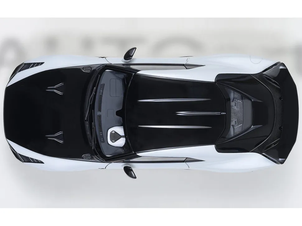 Nissan GT-R50 By ItalDesign Black and White Metallic 1/18 Model Car by Autoart