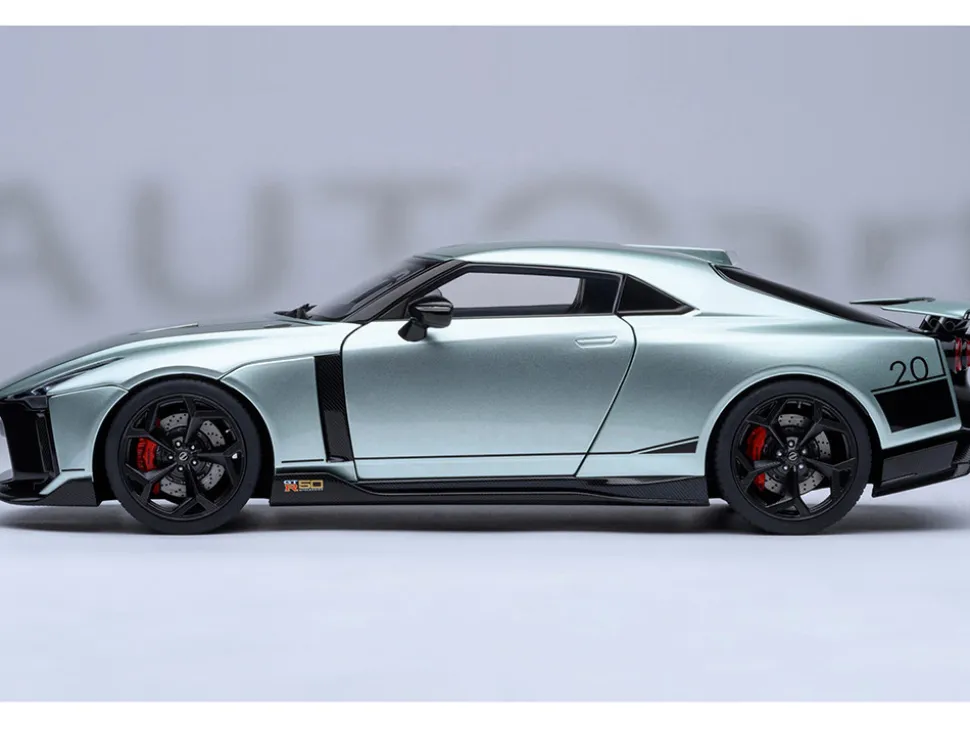 Nissan GT-R50 By ItalDesign Green Metallic and Black 1/18 Model Car by Autoart