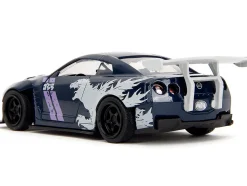 2009 Nissan GT-R (R35) Ben Sopra Dark Blue with Graphics "Godzilla" "Hollywood Rides" Series 1/32 Diecast Model Car by Jada