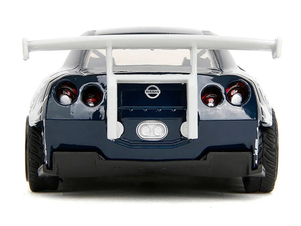 2009 Nissan GT-R (R35) Ben Sopra Dark Blue with Graphics "Godzilla" "Hollywood Rides" Series 1/32 Diecast Model Car by Jada