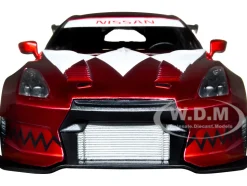 2009 Nissan GT-R R35 Candy Red Red Ranger Diecast Figurine Power Rangers 1/24 Diecast Model Car Jada 31908