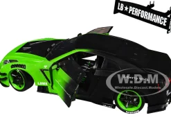 Nissan GT-R (R35) Liberty Walk Body Kit 2.0 RHD (Right Hand Drive) Green and Matt Black 
