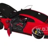 2022 Nissan GT-R (R35) Nismo Special Edition RHD (Right Hand Drive) Vibrant Red with Carbon Hood and Top 1/18 Model Car by Autoart