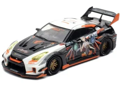Nissan GT-R (R35) Widebody RHD (Right Hand Drive) Black and White with Graphics 
