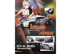 Nissan GT-R (R35) Widebody RHD (Right Hand Drive) Black and White with Graphics 