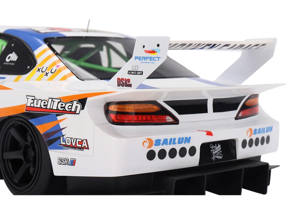 Nissan LB-Super Silhouette S15 SILVIA #555 Yukio Fausto "Formula Drift Japan" (2023) 1/18 Model Car by Top Speed
