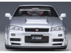 Nissan Nismo R34 GT R Z TUNE RHD Right Hand Drive Silver Metallic 1/18 Model Car Autoart AA77461