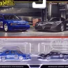 1994 Nissan Primera RHD (Right Hand Drive) #68 Blue and Nissan R390 GT1 #23 Matt Black "Car Culture" Set of 2 Cars Diecast Model Cars by Hot Wheels