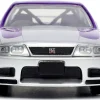 1995 Nissan Skyline GT R BCNR33 Purple and Silver Metallic Fast & Furious Series 1/32 Diecast Model Car Jada