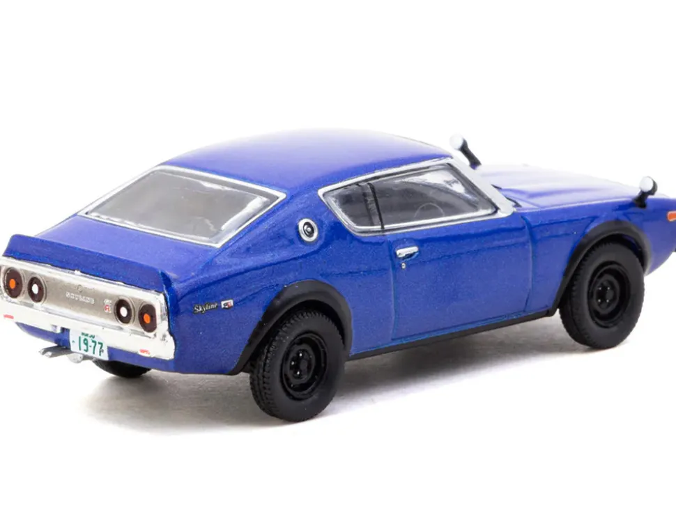 Nissan Skyline 2000GT-R KPGC110 RHD (Right Hand Drive) Blue Metallic "J Collection" Series 1/64 Diecast Model by Tarmac Works