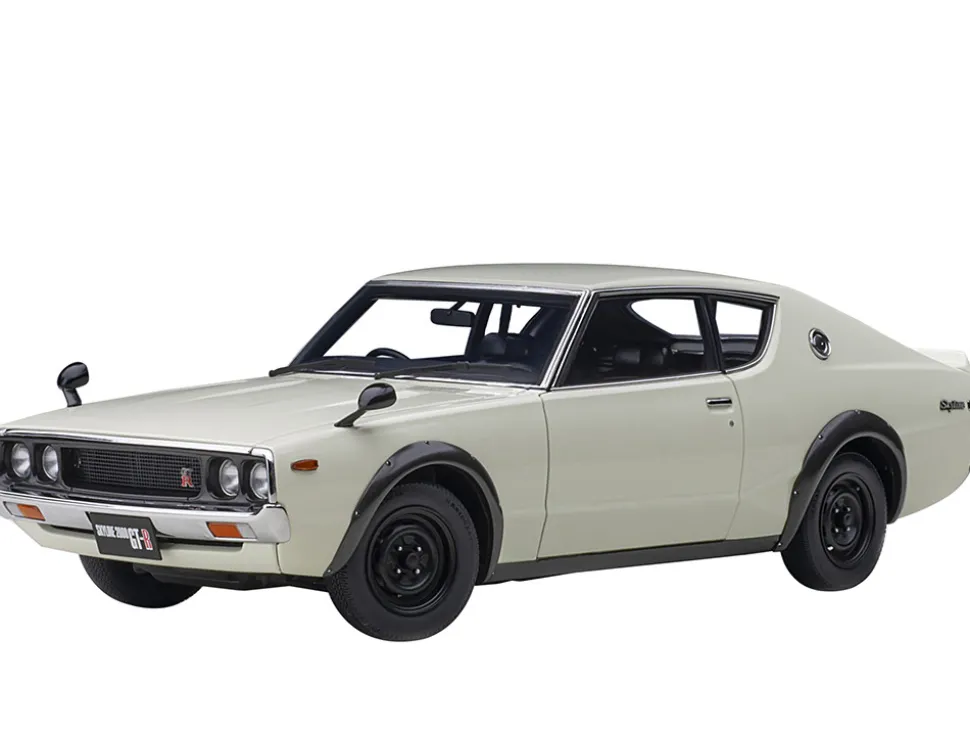 Nissan Skyline 2000GT-R KPGC110 RHD Right Hand Drive White 1/18 Model Car Autoart 77472