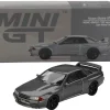 Nissan Skyline GT-R (NISMO BNR32 CRS Version) RHD (Right Hand Drive) Dark Metal Gray Metallic Limited Edition 1/64 Diecast Model Car by Mini GT