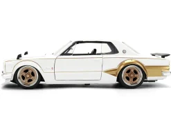 1971 Nissan Skyline 2000GT-R RHD (Right Hand Drive) White with Gold Graphics