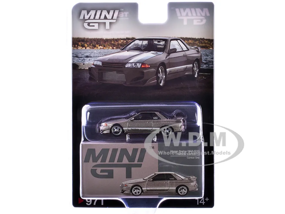 Nissan Skyline GT-R (R32) RHD (Right Hand Drive) "Veilside Combat C-I" Gray Metallic Limited Edition 1/64 Diecast Model Car by Mini GT