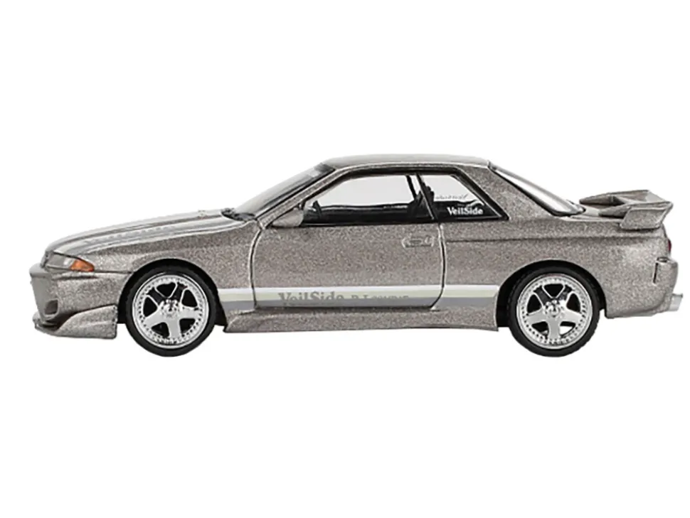 Nissan Skyline GT-R (R32) RHD (Right Hand Drive) "Veilside Combat C-I" Gray Metallic Limited Edition 1/64 Diecast Model Car by Mini GT