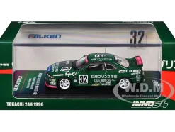 Nissan Skyline GT-R (R33) RHD (Right Hand Drive) #32 "Prince Chiba Falken" N1 Super Endurance Series "Tokachi 24 Hours" (1996) 1/64 Diecast Model Car by Inno Models