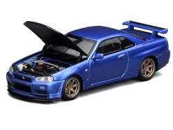 Nissan Skyline GT-R (R34) V-Spec II RHD (Right Hand Drive) Bayside Blue Metallic with Carbon Hood