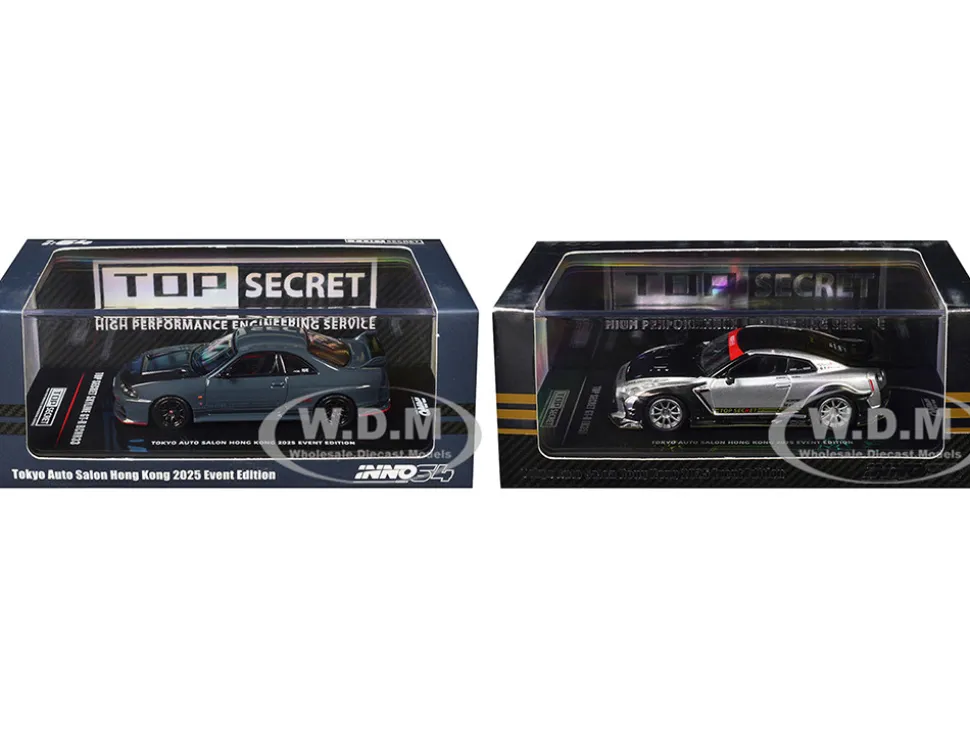 Nissan Top Secret "Tokyo Auto Salon Hong Kong 2025 Event Edition" Set of 2 Pieces 1/64 Diecast Model Cars by Inno Models