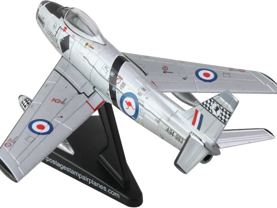 North American CAC CA-27 Sabre Fighter Aircraft "Royal Australian Air Force" 1/110 Diecast Model Airplane by Postage Stamp