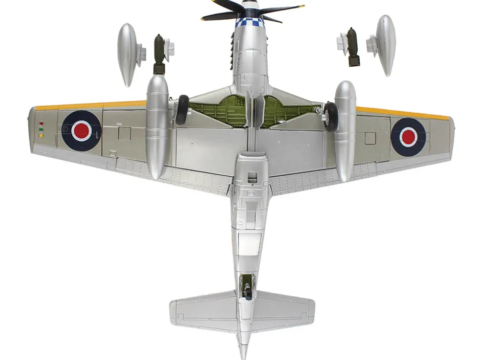 North American Mustang Mk.IV Fighter Aircraft "Flight Lieutenant Arthur S. 'Joe' Doley, 19th Squadron" (1945) British Royal Air Force "Air Power Series" 1/48 Diecast Model by Hobby Master