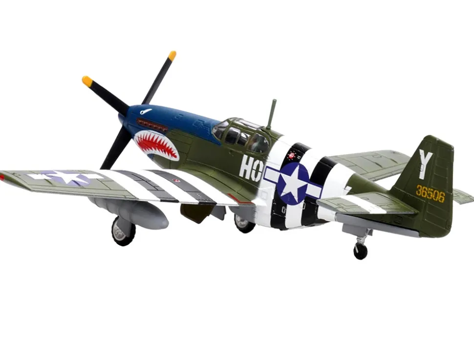 North American P-51B Mustang Aircraft "John Bennett, 487th Fighter Squadron, 352nd Fighter Group, Blue-Nosed Bastards of Bodney, RAF Bodney" (1944) United States Army Air Forces 1/72 Diecast Model Airplane by Legion