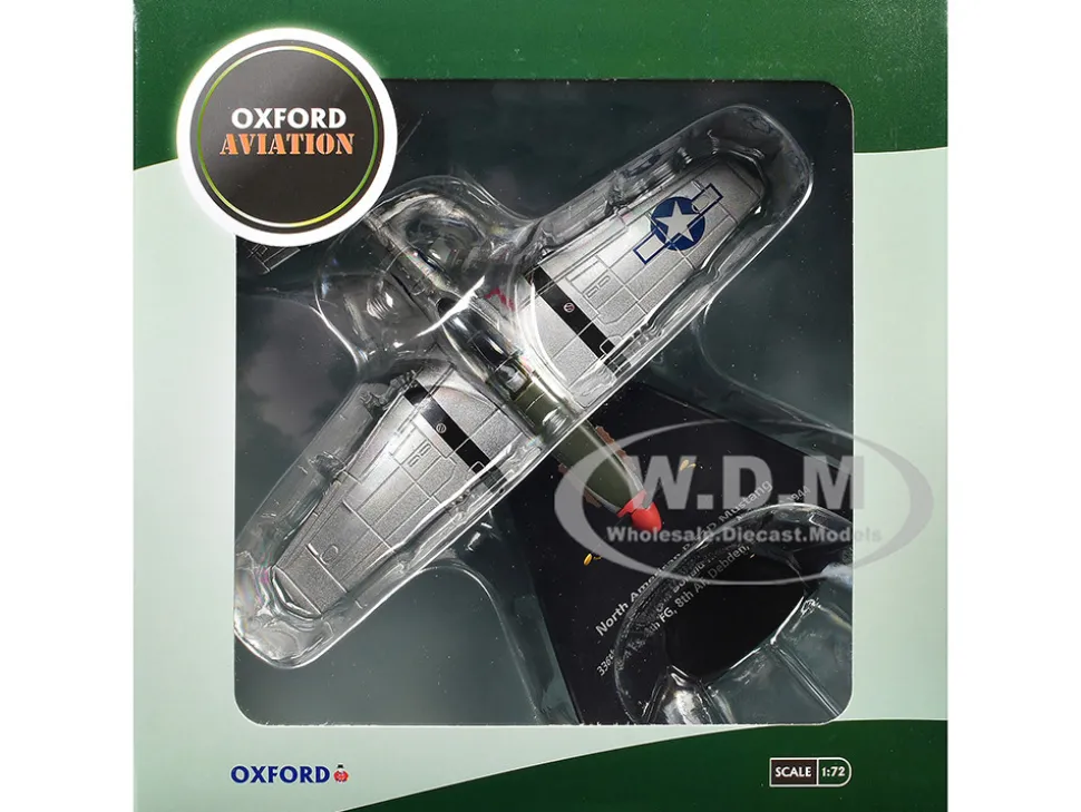 North American P-51D Mustang Fighter Aircraft "Captain Donald Emerson, 336th Fighter Squadron, 4th Fighter Group, 8th AF, Debden, England" (1944) United States Army Air Forces "Oxford Aviation" Series 1/72 Diecast Model Airplane by Oxford Diecast