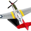 North American P 51D Mustang Fighter Aircraft #10 Tuskegee Lollipoop United States Army Air Force 1/100 Diecast Model Airplane Postage Stamp PS5342-7
