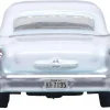 1957 Oldsmobile 88 Convertible Top Up Banff Blue and Alcan White with White 1/87 HO Scale Diecast Model Car Oxford Diecast 87OC57002