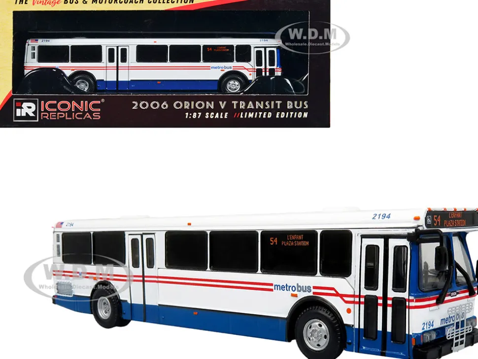 2006 Orion V Transit Bus WMATA Washington 54 L Enfant Plaza Station Limited Edition The Vintage Bus and Motorcoach Collection 1/87 (HO) Diecast Model Iconic Replicas 87-0516