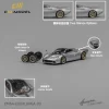 Pagani Huayra Codalunga Silver Metallic with Sunroof and Extra Wheels 1/64 Diecast Model Car by CM Model