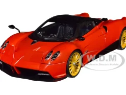 Pagani Huayra Roadster Rosso Monza Red Carbon Luggage Set 1/18 Model Car Autoart 78287