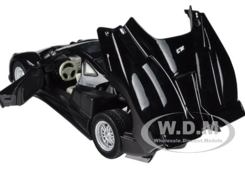 Pagani Zonda C12 Black 1/24 Diecast Car Model Motormax 73272