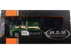 1998 Peterbilt 377 A/E Truck Tractor Green Metallic with Beige Stripes 1/43 Diecast Model by IXO Models