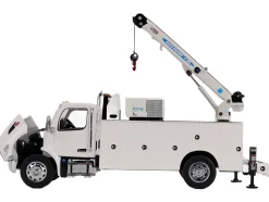 Peterbilt 536 Auto-Crane Titan 85-Body HC14-Crane Work Truck with Miller EnPak White
