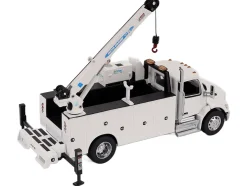 Peterbilt 536 Auto-Crane Titan85-Body HC14-Crane Work Truck with Miller EnPak White