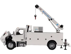 Peterbilt 536 Auto-Crane Titan85-Body HC14-Crane Work Truck with Miller EnPak White