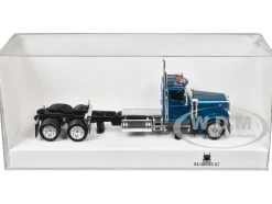Peterbilt 589 2-Axel Day Cab Blue Metallic 1/87 (HO) Plastic Model Car by HO Logistics