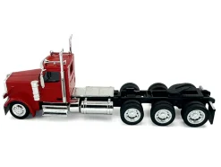 Peterbilt 589 3-Axel Day Cab Red 1/87 (HO) Plastic Model Car by HO Logistics