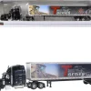 Peterbilt 379 Sleeper Cab Black with Trailer "Gleaner T Series" 1/64 Diecast Model by SpecCast