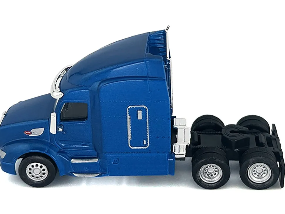 Peterbilt 579 Sleeper Cab Blue Metallic 1/87 (HO) Plastic Model Car by HO Logistics