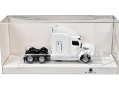 Peterbilt 579 Sleeper Cab White 1/87 (HO) Plastic Model Car by HO Logistics