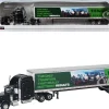 Peterbilt 379 Sleeper Cab with Trailer "Fendt Grow Bold" Black 1/64 Diecast Model by SpecCast