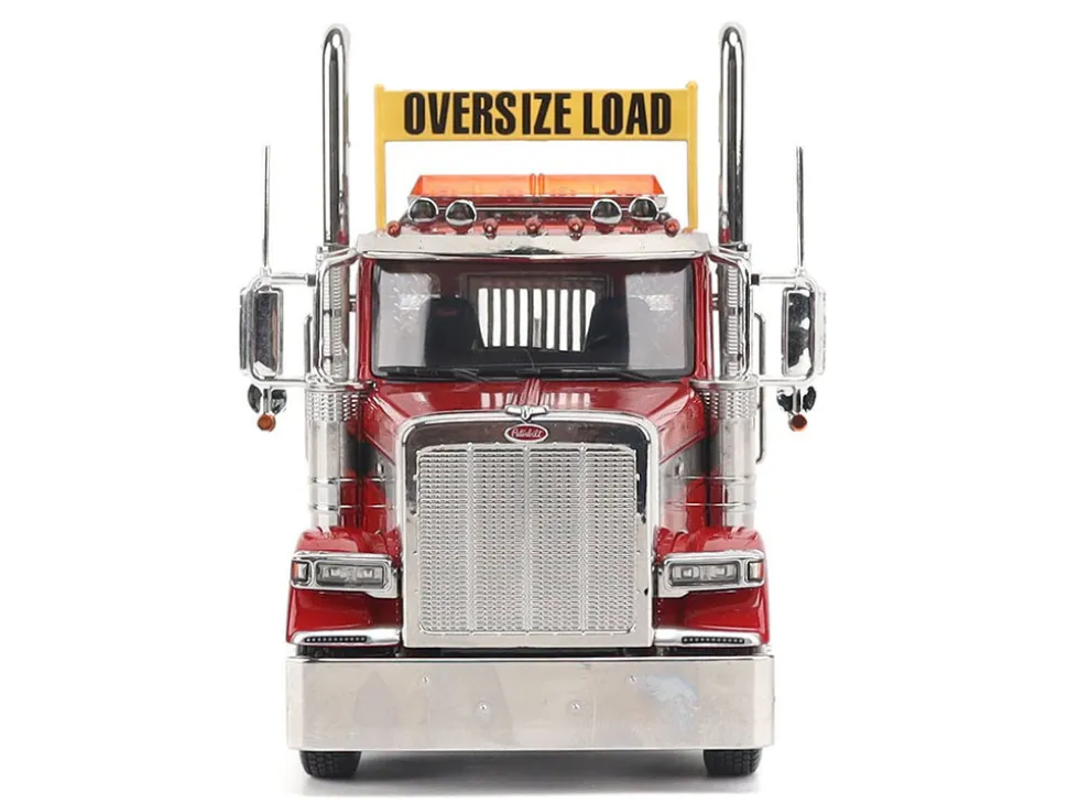 Peterbilt 589 Tandem-Axle Truck Tractor with Day Cab Legendary Red "Transport Series" 1/32 Diecast Model by Diecast Masters