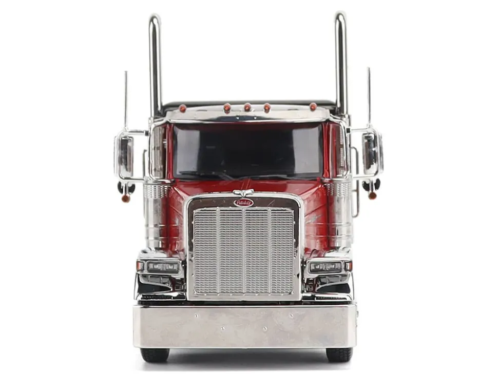 Peterbilt 589 Tridem-Axle Legendary Package Truck Tractor with 58" Sleeper Legendary Red "Transport Series" 1/32 Diecast Model by Diecast Masters